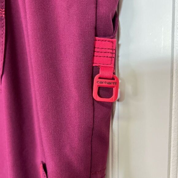 Women's Burgundy Cargo Pants - Picture 2 of 13